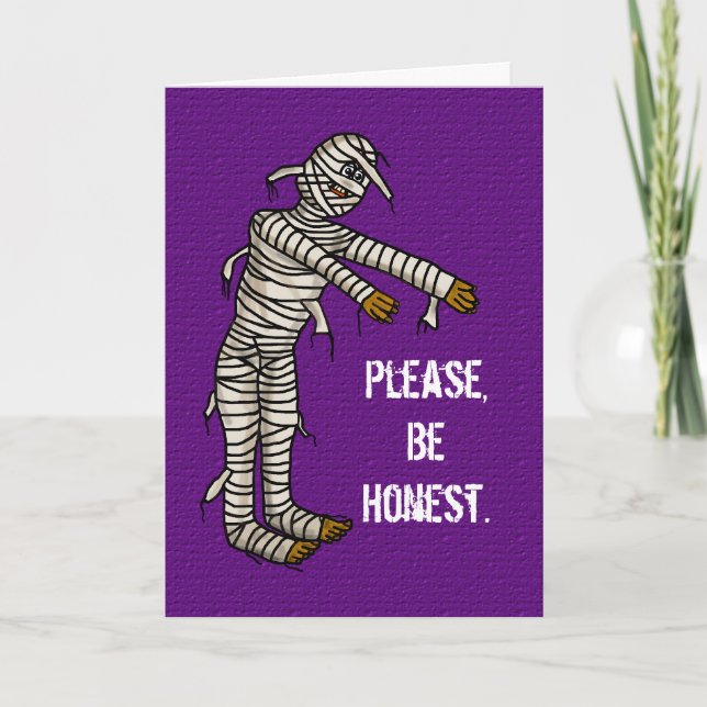Mummy Funny Halloween Card -  Customise It! (Front)