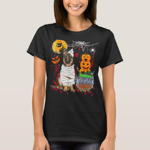 Mummy German Shepherd Dog Halloween Dog Scary Pump T-Shirt