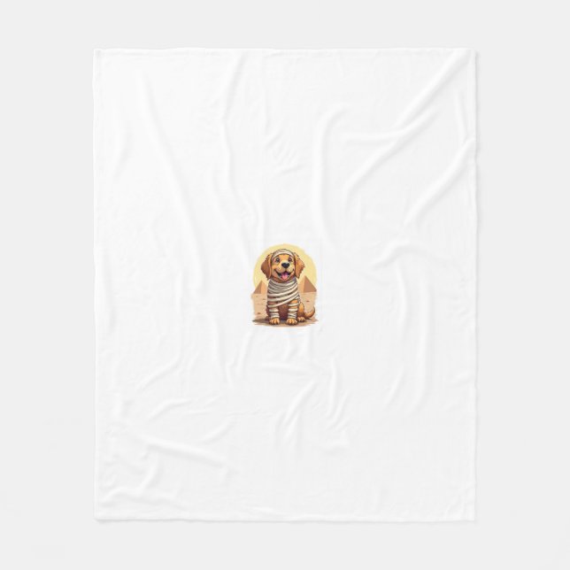 Mummy Golden Retriever Fleece Blanket (Front)
