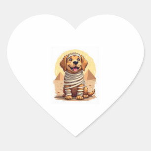 Mummy Golden Retriever Heart Sticker