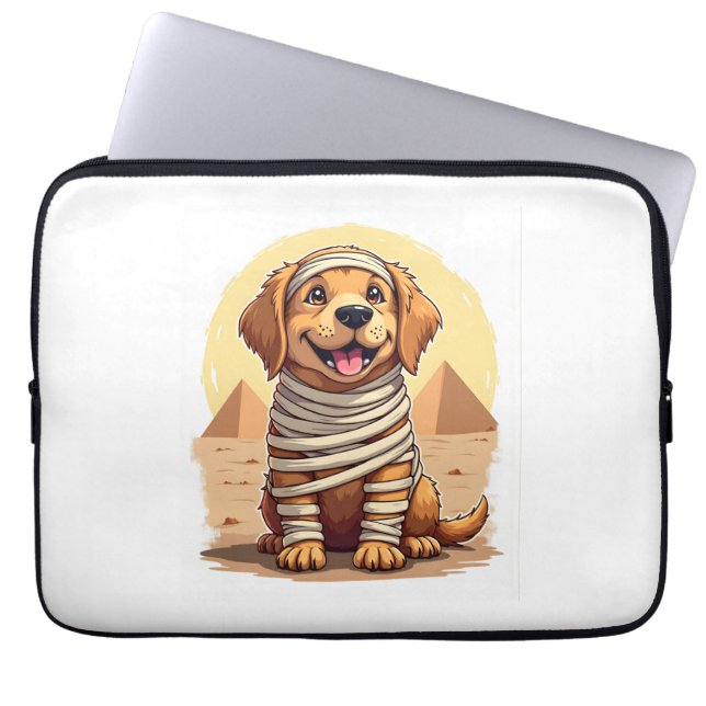 Mummy Golden Retriever Laptop Sleeve (Front)