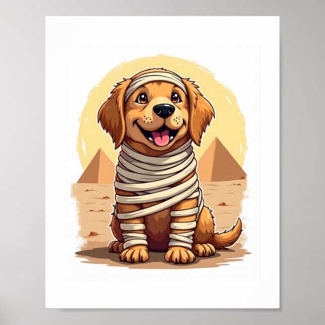 Mummy Golden Retriever Poster (Front)