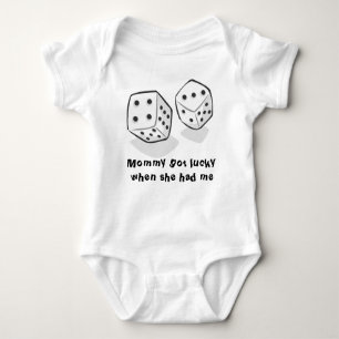 Mummy got lucky when she had me baby bodysuit