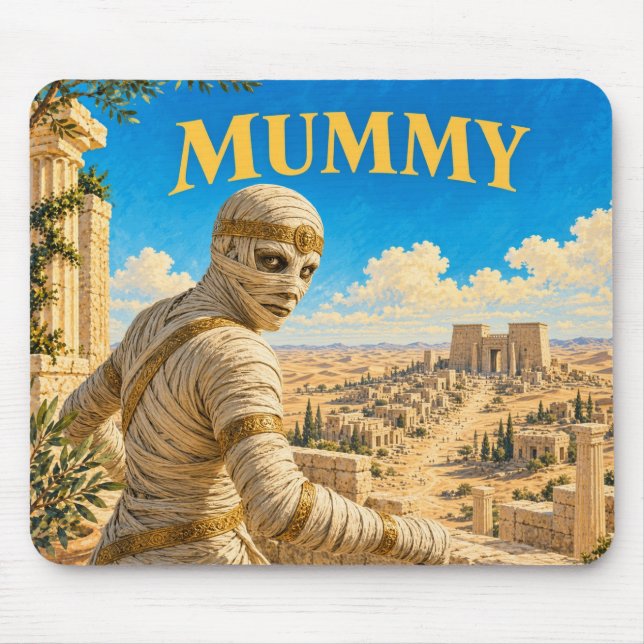 Mummy, Gothic Fantasy Monster Mouse Mat (Front)
