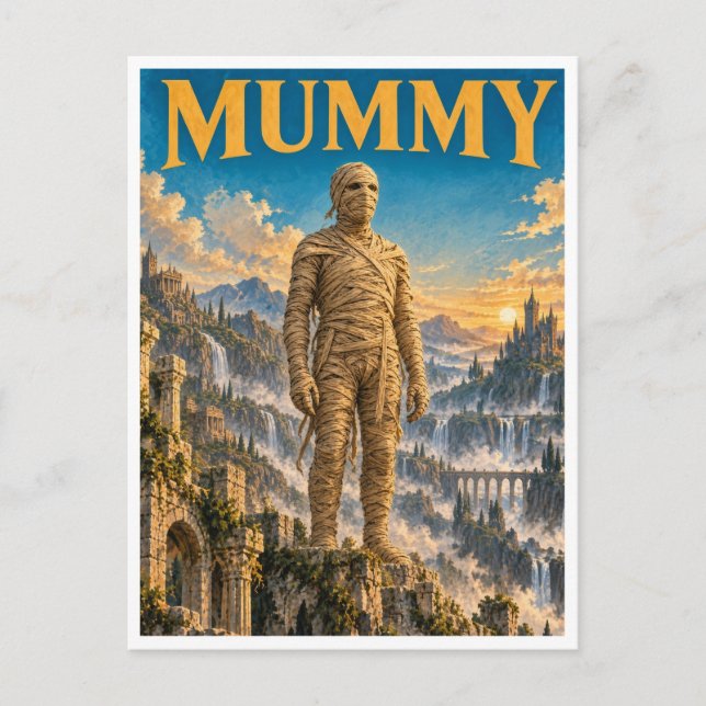 Mummy, Gothic Fantasy Monster Postcard (Front)