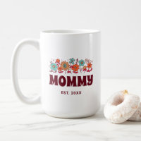 Mummy Groovy Flower Retro Vintage Floral Mum
