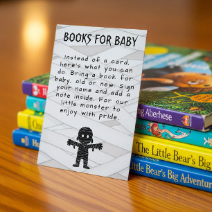 Mummy Halloween Baby Shower Book Request Enclosure Card