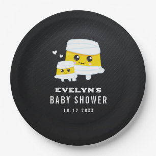 Mummy Halloween Baby Shower Paper Plate