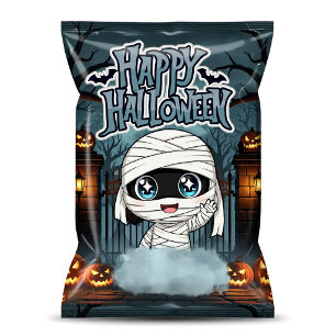 Mummy Halloween Chip Bag Wrappers Party Favours Notepad