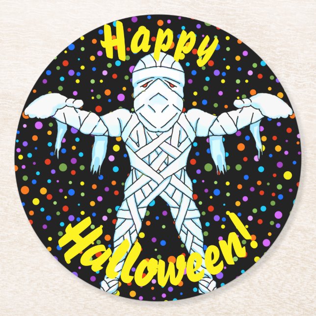Mummy Halloween Coasters (Front)