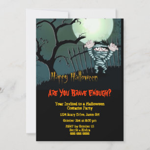 Mummy Halloween Costume Party Invitation