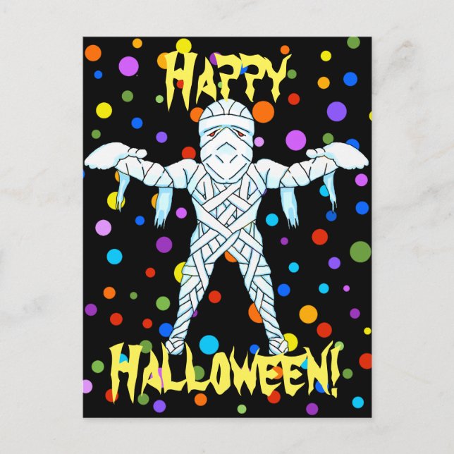 Mummy Halloween Postcard (Front)