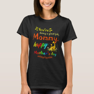 Mummy Happy Mothers Day Giraffe T-Shirt