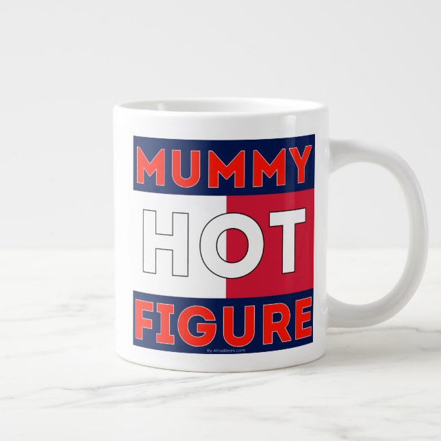 Mummy Hot Figure Large Coffee Mug (Right)