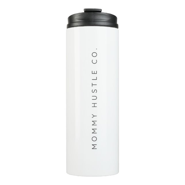 Mummy Hustle Co. Logo White Water Bottle for Women (Front)