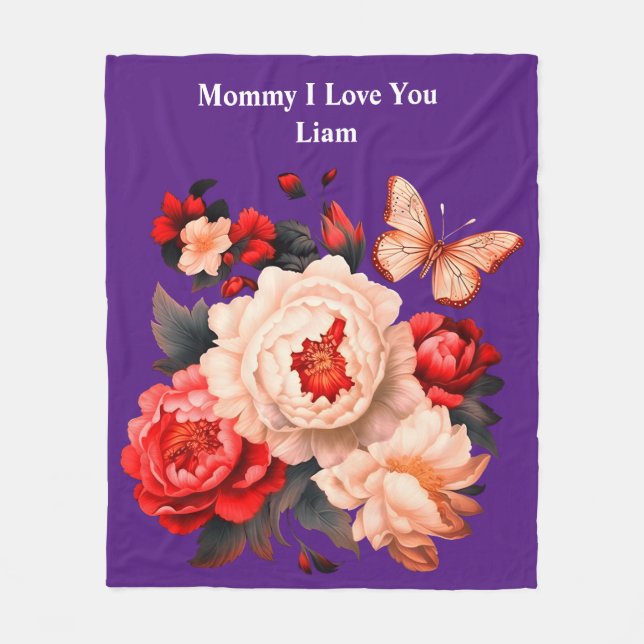 Mummy I Love you Fleece Blanket (Front)