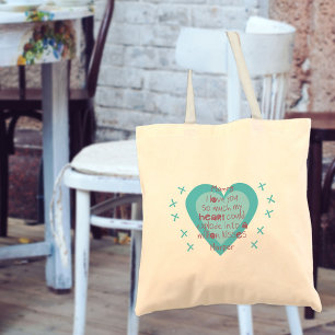 Mummy I love You Kids Poem - Hearts & Kisses Pink Tote Bag