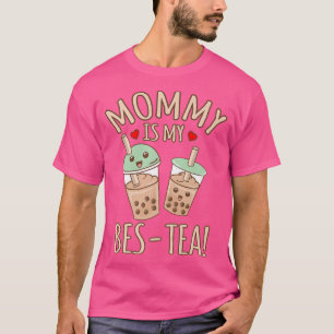 Mummy Is My Bestea Bubble Boba Kawaii Tea Graphic T-Shirt