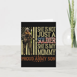 Mummy Is Soldier Hero - Proud Army Son Military Card