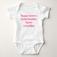 Mummy knows creeper. baby bodysuit