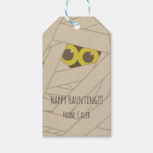 Mummy Kraft Paper Look Halloween Costume Party Gift Tags