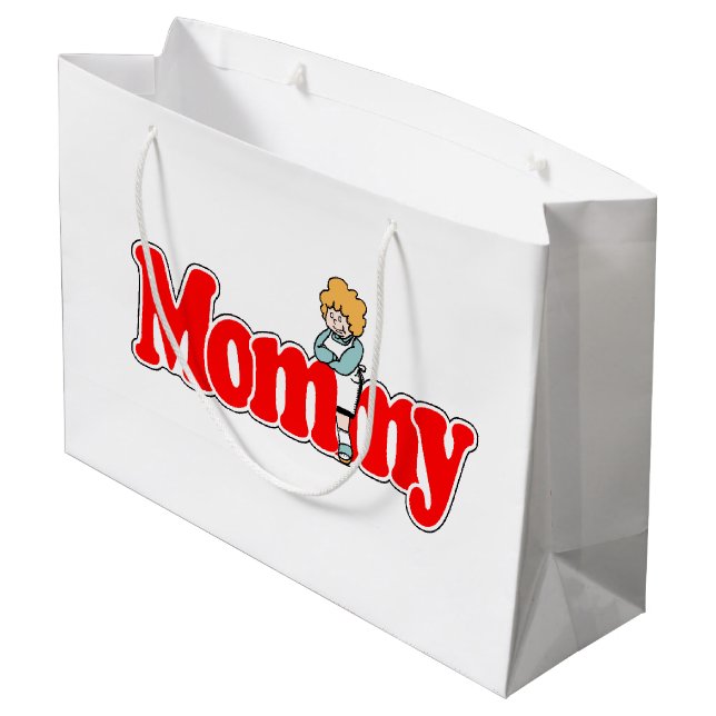 Mummy Large Gift Bag (Back Angled)