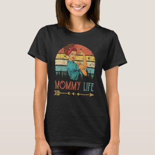 Mummy Life Women Rosie Vintage Retro Decor Mum T-Shirt