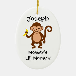 Mummy Lil Monkey Ceramic Tree Decoration
