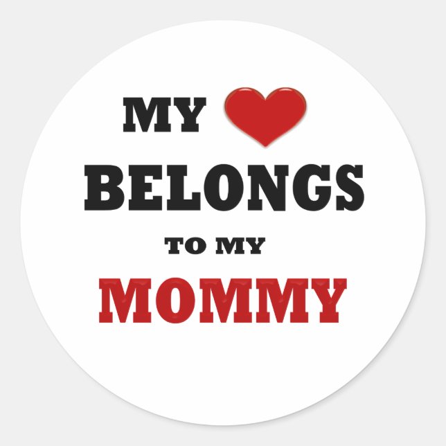 Mummy Love Classic Round Sticker (Front)