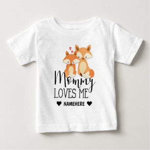 Mummy Loves Me -fox Baby T-Shirt