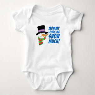 Mummy Loves Me Snow Much Baby Bodysuit
