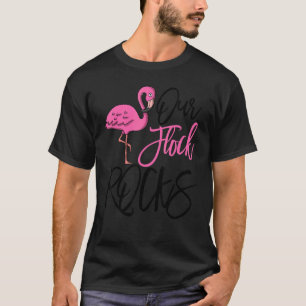 Mummy Mama Mother's Day Pink Flamingo Our Flock Ro T-Shirt