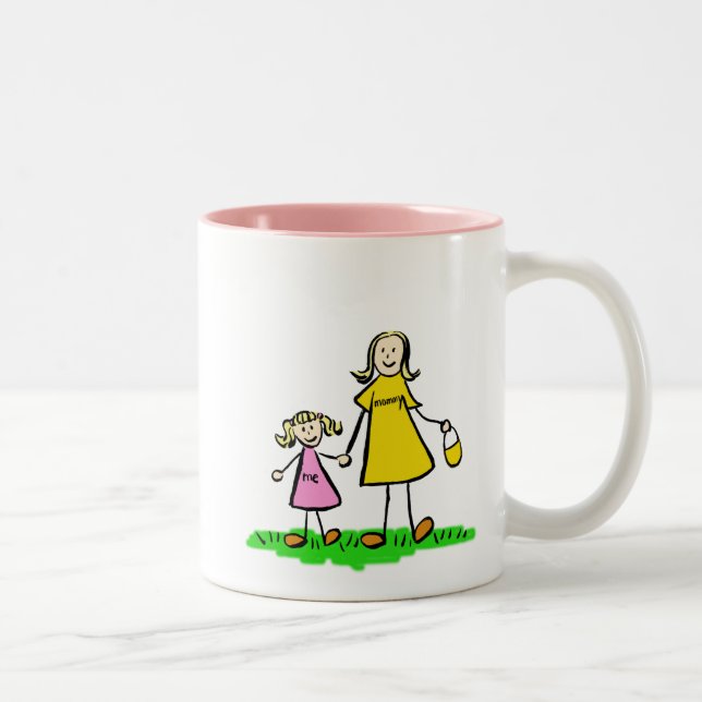 Mummy & Me Blonde Little Girl Mug (Right)