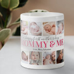 "Mummy & Me" First Mother's Day Photo Coffee Mug<br><div class="desc">Elegant first mothers day coffee mug featuring the cute saying "mummy & me" in a pink gradient font,  10 photos for you to replace with your own,  and the childs name.</div>