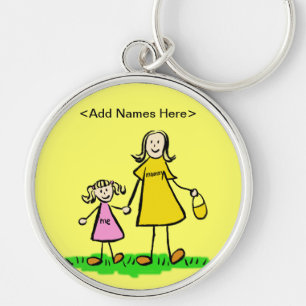 Mummy & Me Keychain (Blonde Customise Names
