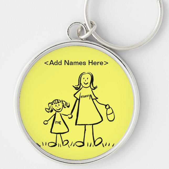 Mummy & Me Keychain (Customise Names Option) (Front)