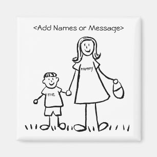 Mummy & Me - Mother and Son Custom Family Magnet