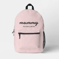 Mummy Modern Kids Names Blush Pink Design
