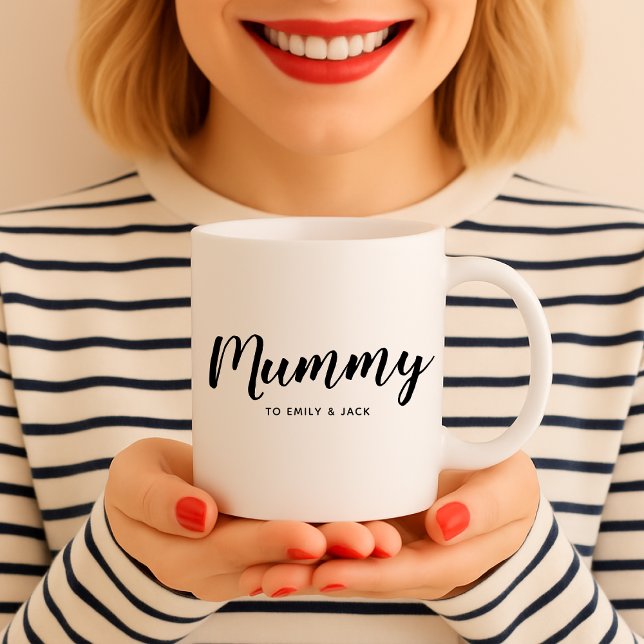 Mummy | Modern Mum Kids Names Mother's Day Coffee Mug (Creator Uploaded)