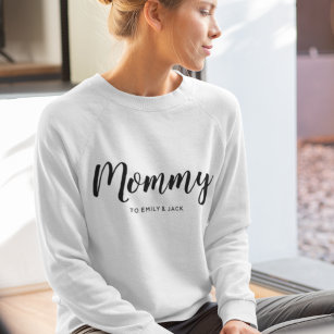 Mummy   Modern Mum Kids Names Mother's Day Sweatshirt