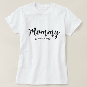 Mummy   Modern Mum Kids Names Mother's Day T-Shirt