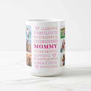 Mummy ModernTypography Family Photo Collage Coffee Mug