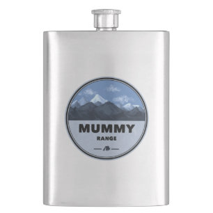 Mummy Mountain Range Colorado Camping Hip Flask