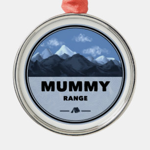 Mummy Mountain Range Colorado Camping Metal Tree Decoration