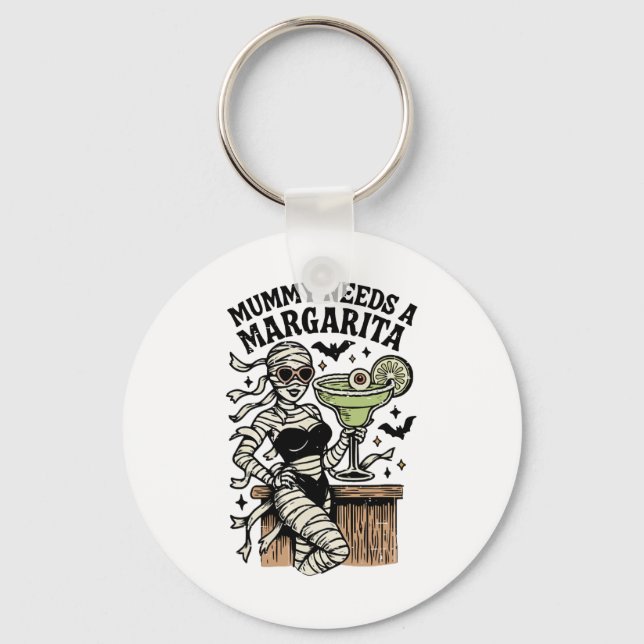 Mummy Needs A Margarita Summer Girly Summerween Ha Key Ring (Front)