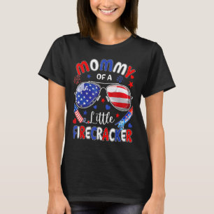 Mummy Of A Little Firecracker Usa Patriotic Flag G T-Shirt