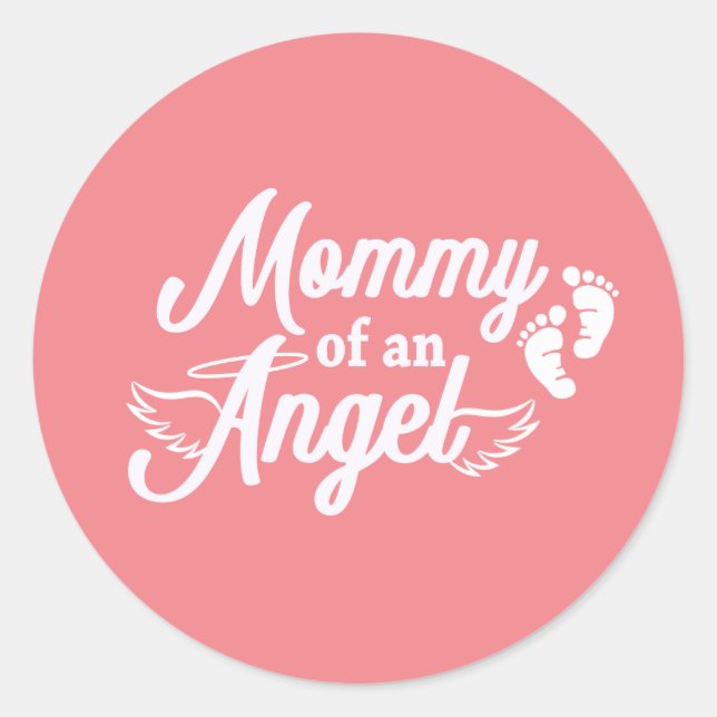 Mummy of an Angel Miscarriage Stickers (Front)