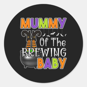 Mummy of Brewing Baby Costume Halloween Classic Round Sticker