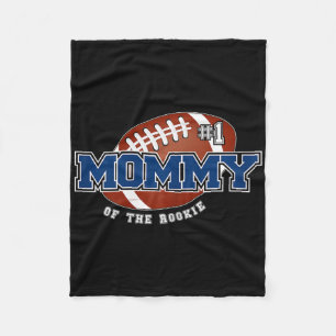 Mummy Of Rookie 1st Birthday Football Theme Matchi Fleece Blanket