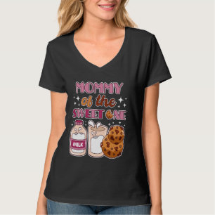 Mummy of Sweet One Cookies and Milk 1st Birthday P T-Shirt